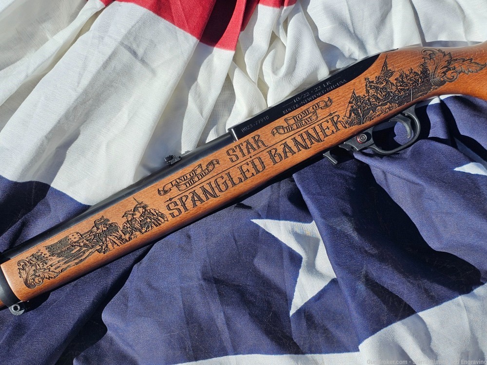 New Item! Star Spangled Banner Commemorative Engraved Ruger 10/22-img-0