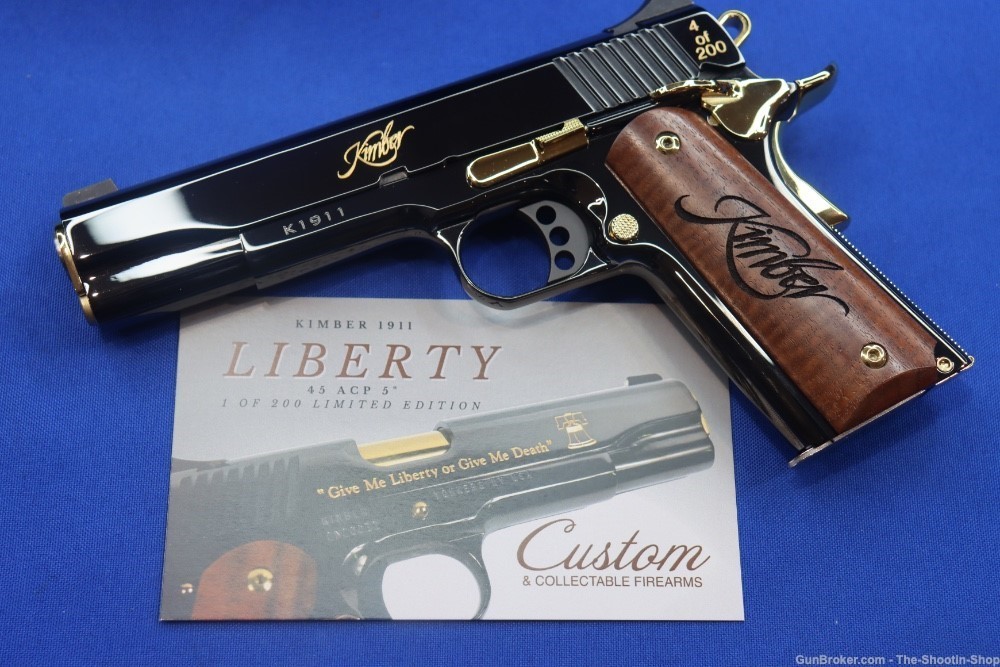 Kimber Liberty Bell Pistol High Polished Gold Engraved 45ACP 1911 1 of 200 -img-36