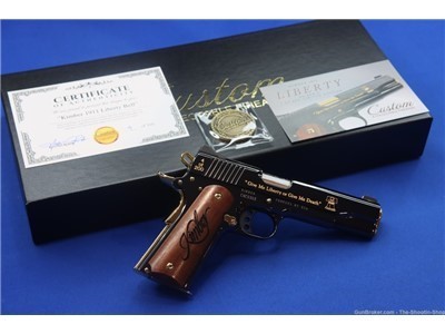 Kimber Liberty Bell Pistol High Polished Gold Engraved 45ACP 1911 1 of 200 