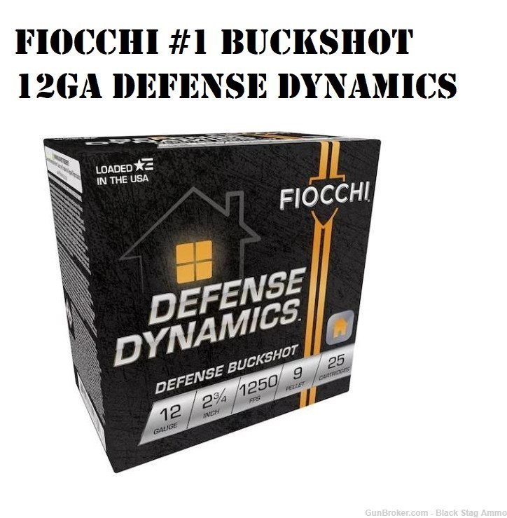 Fiocchi #1 buckshot 12ga Defense Dynamics 12 gauge buck-img-0