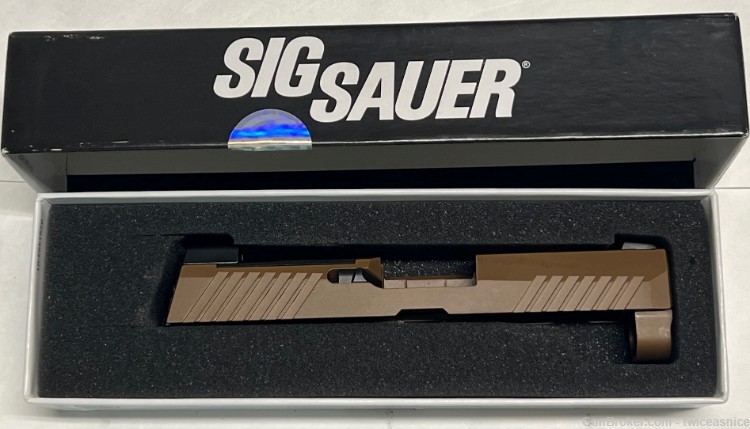 SIG P320 3.9" SLIDE ASSEMBLY Loaded Chamber Ind. OPTIC READY - COYOTE BROWN-img-0