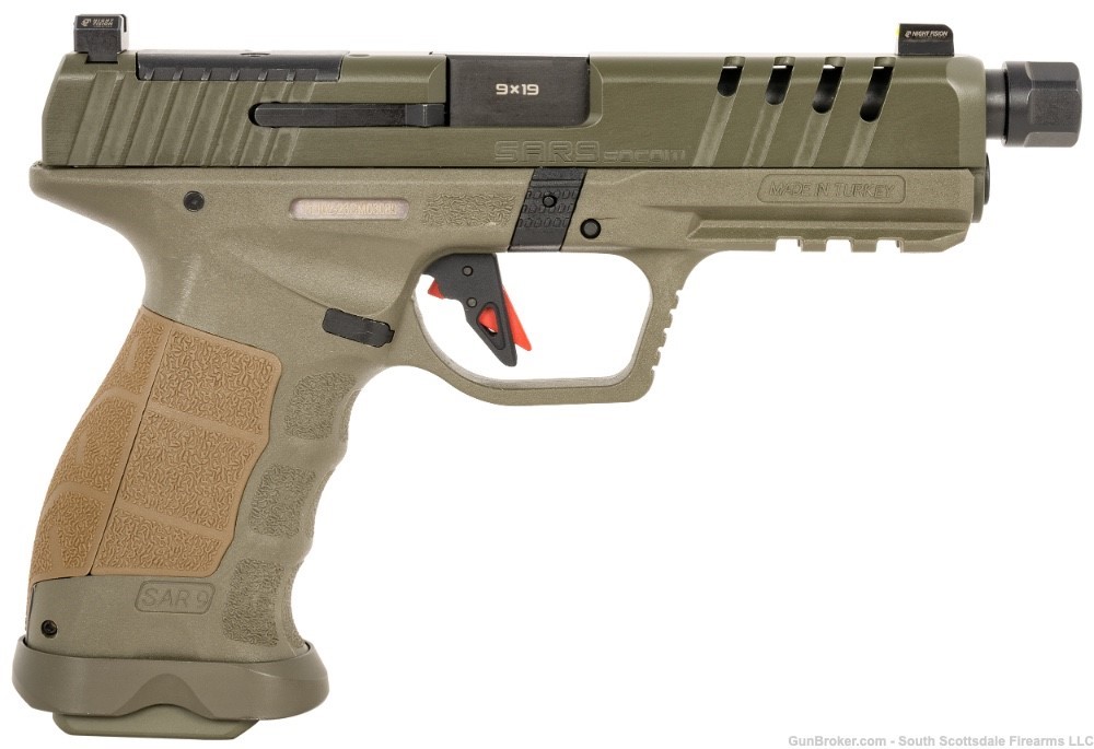 SAR USA 9SOCOMOD SAR9 SOCOM 9mm Luger 17+1/21+1, 5.20" Black Steel Threaded-img-0