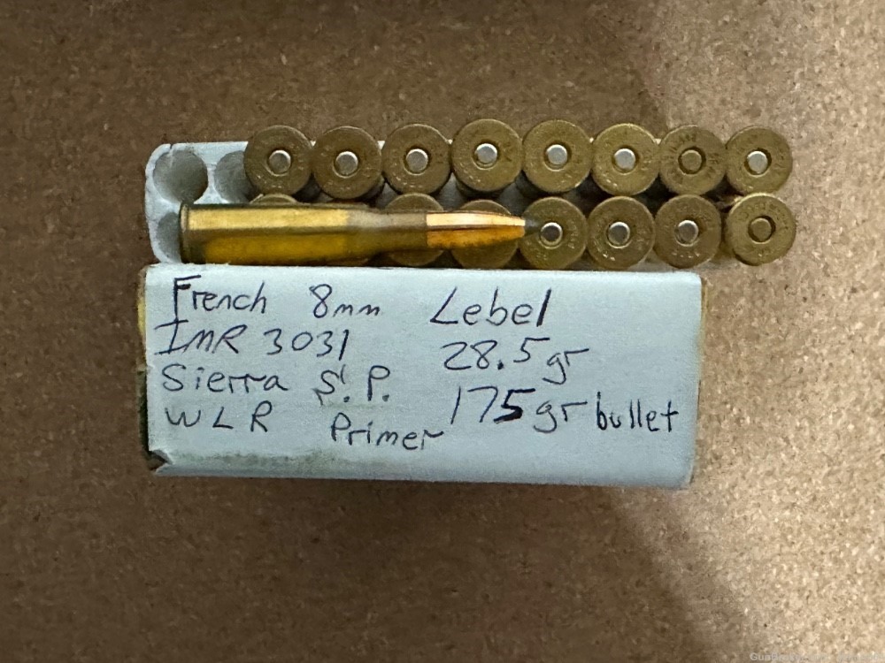 57 rounds of 8mm Lebel 8x50mm ammo hand loads-img-8