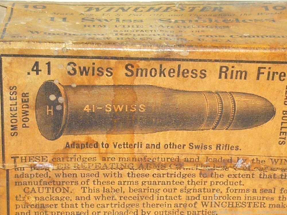 1rd - VARIOUS TYPES - .41 Swiss Rimfire - ORIGINAL LIVE AMMO - 41 Rimfire-img-32