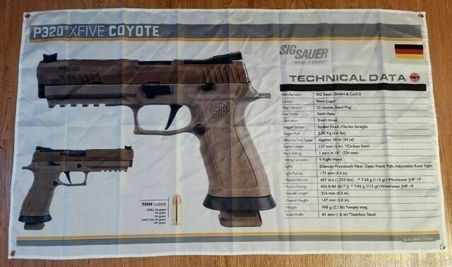 SIG SAUER P320 XFIVE COYOTE 3x5ft Banner-img-0