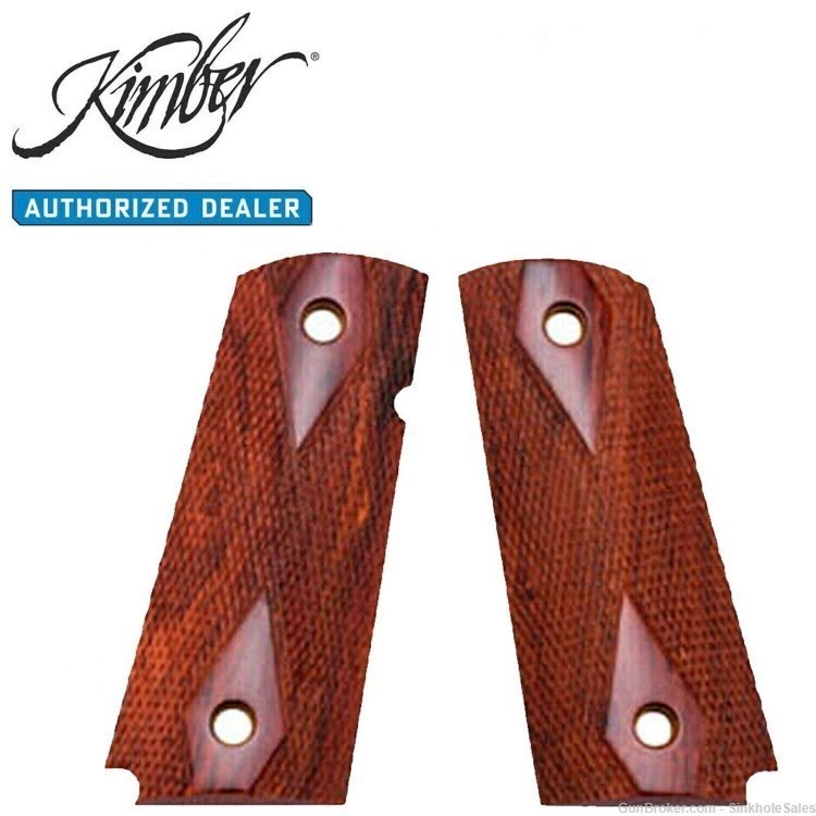 Kimber Compact/ Ultra Rosewood Double Diamond Slim Grips 4000956-img-0