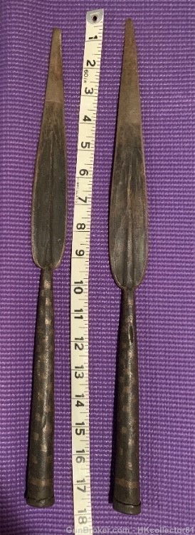 Vintage Antique Spear Heads Hand Forged Tribal-img-1