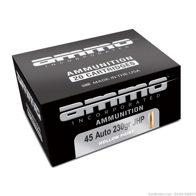 Ammo Inc Signature 45 ACP 230gr Jacketed Hollow Point - 20rd-img-0