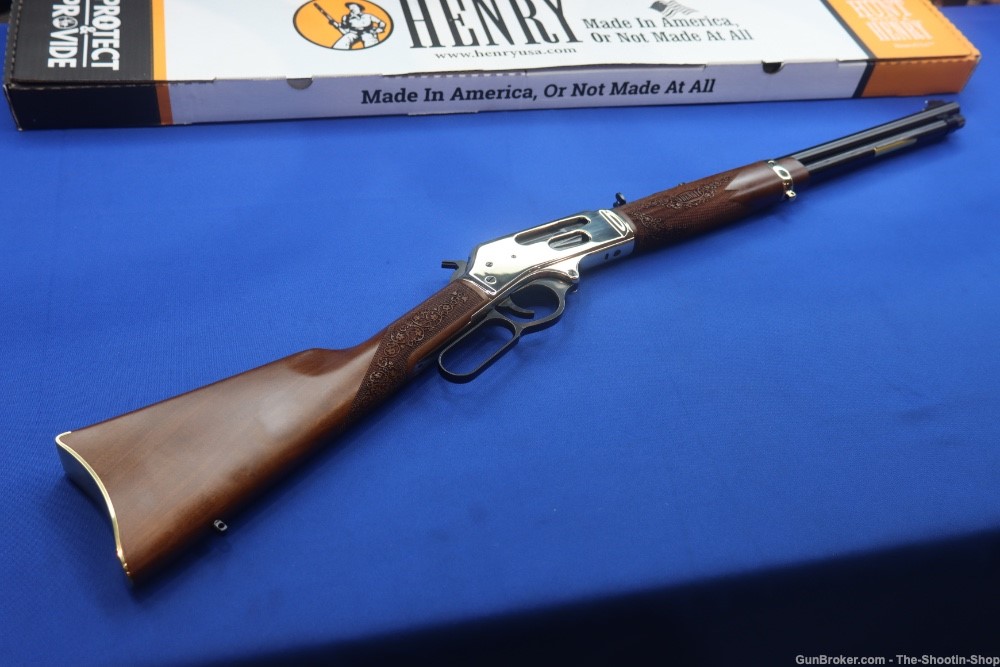 Henry Brass Frame Model 35 Remington Rifle 20" H024-35 NEW Lever Gun 35REM-img-0