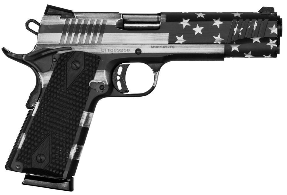 Citadel M1911 Flag 45 ACP Pistol 5 American Flag Gray Cerakote CITC45FSPUSG-img-0