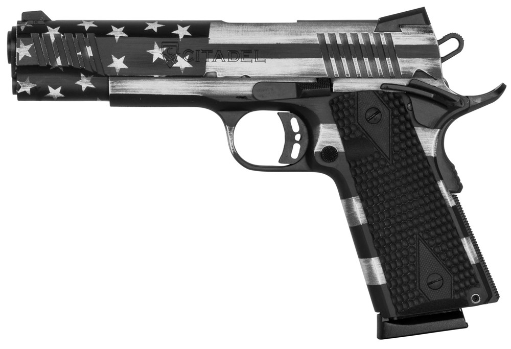 Citadel M1911 Flag 45 ACP Pistol 5 American Flag Gray Cerakote CITC45FSPUSG-img-1