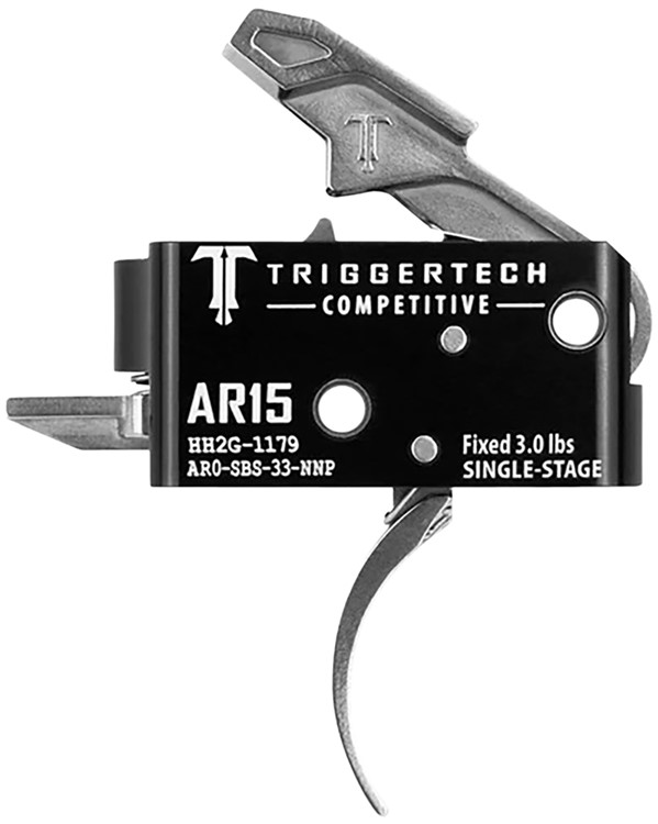 TriggerTech Competitive  Stainless Pro Curved Single-Stage 3 lbs Fixed for -img-0