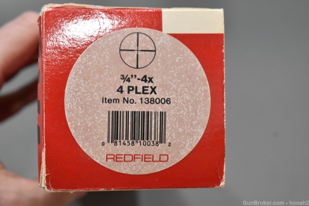 Vintage Redfield 3/4" 4x Rifle Scope W/Box W/Rings Duplex Reticle-img-3