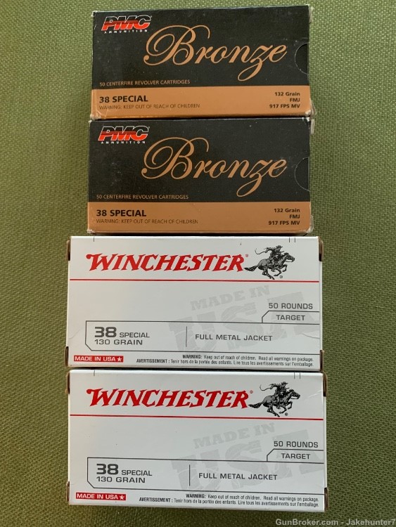 200 Rounds of 38 Special Ammo - Winchester & PMC Bronze-img-1