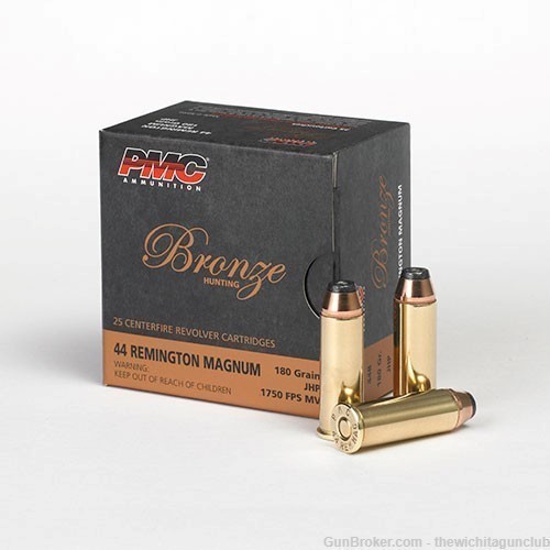 PMC Bronze 44 Magnum 180GR JHP 25 Round Box-img-0