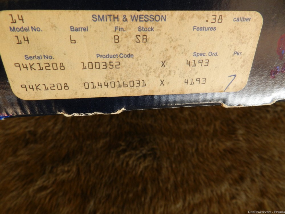 Smith & Wesson Model 14-4 38 Spl 6" Blue NIB-img-12