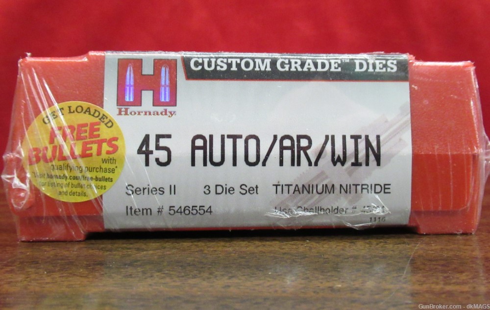 Hornady Reloading Die Set Series II For 45 Auto AR Winchester-img-1
