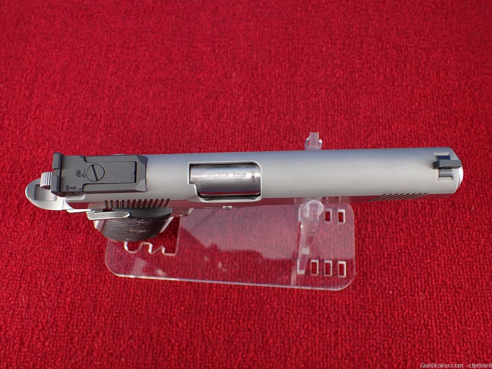 Scarce Wilson Combat 1911 Classic 9mm 5" Stainless Mint 95% Mfg 2007 -img-12