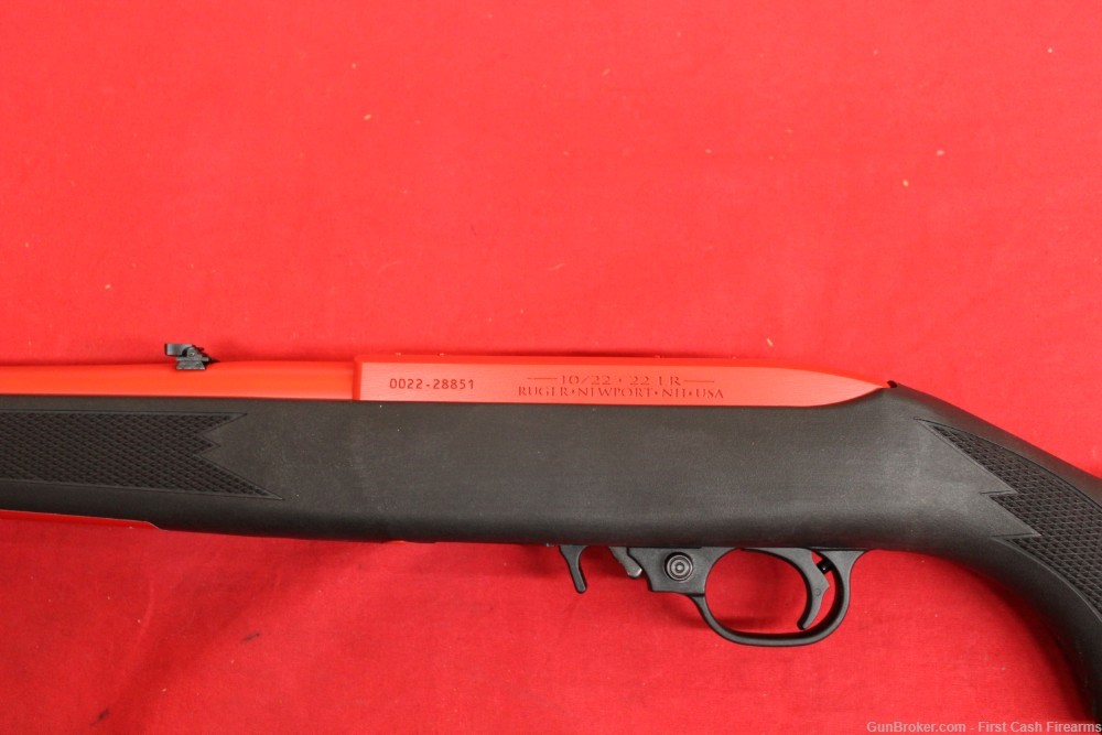 RUGER 10/22 22LR, RED Finish w/synthetic stock-img-1