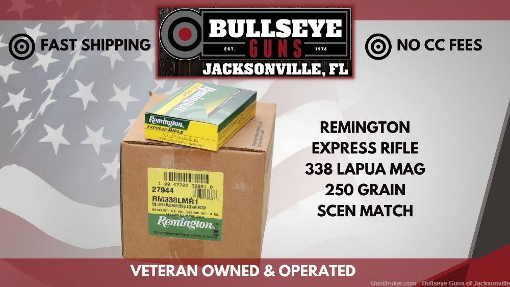 Remington Express 338 Lapua Magnum Ammo 250 Grain Lapua Scenar-img-0