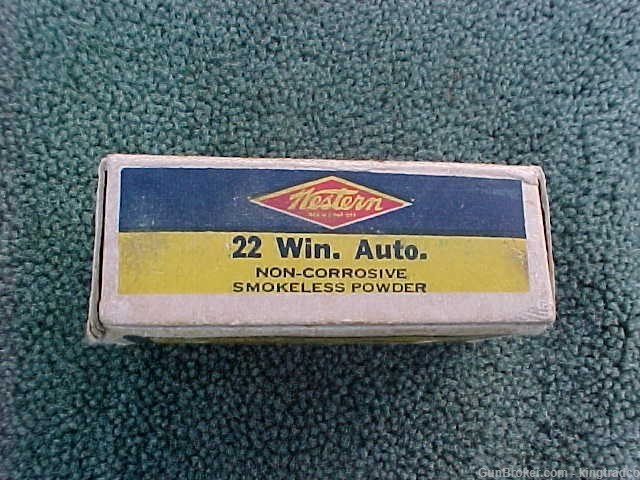 WESTERN 22 WIN. AUTO RIM FIRE Vintage Ammo 50 Cartridges Full Box E Alton I-img-3