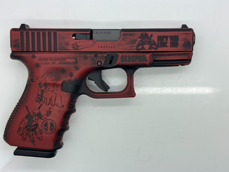 Glock 19 Gen 3 9mm Deadpool Semi-Auto Pistol (NEW!)-img-0