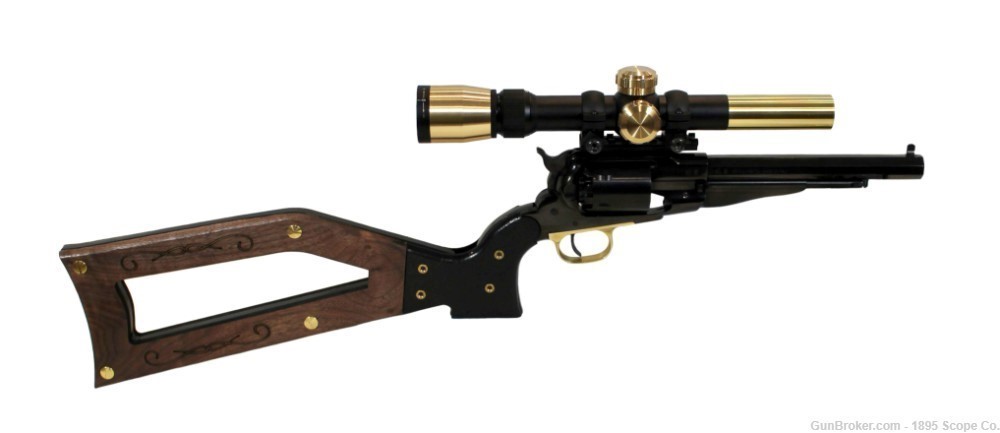 1858 Remington BP Revolver SBR & Matching Scope & Shoulder Stock - Pietta -img-3