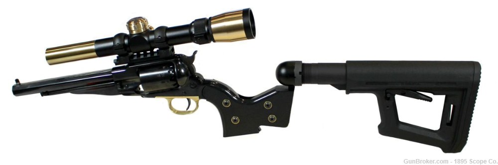 1858 Remington BP Revolver SBR & Matching Scope & Shoulder Stock - Pietta -img-1