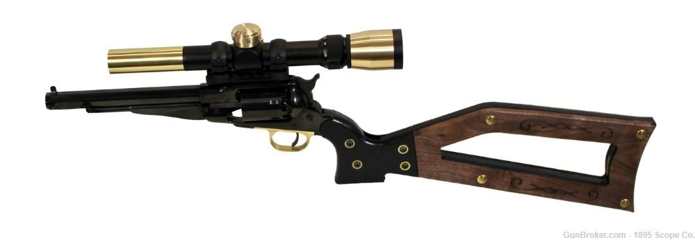 1858 Remington BP Revolver SBR & Matching Scope & Shoulder Stock - Pietta -img-4