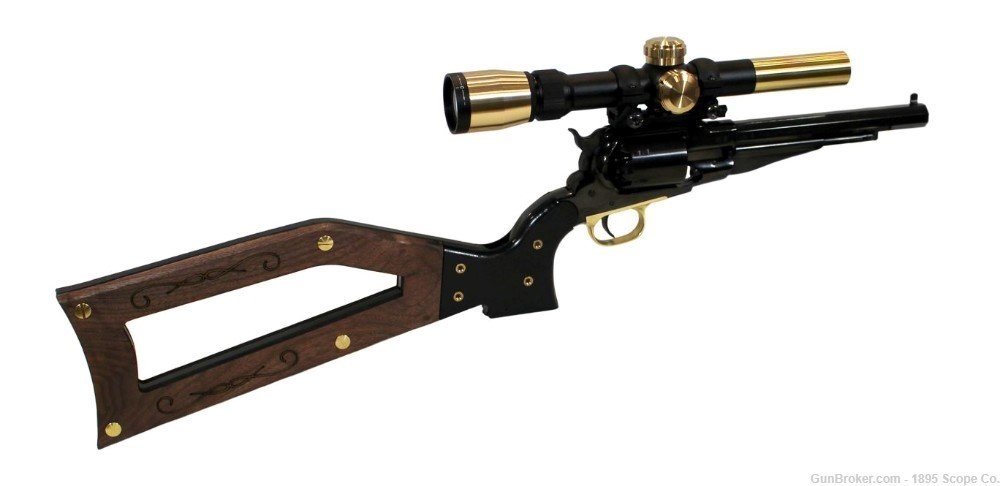 1858 Remington BP Revolver SBR & Matching Scope & Shoulder Stock - Pietta -img-1