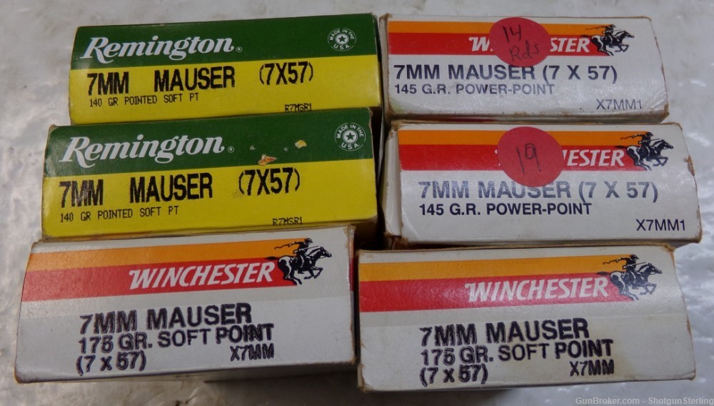 Over 100 rounds of Winchester & Remington 7x57 Mauser ammo-img-0