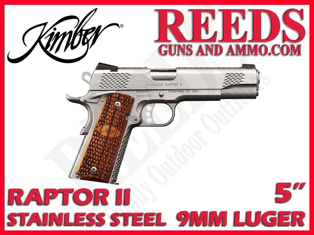 Kimber 1911 Stainless Raptor II 9mm 5in 1-9Rd Mag 3200366-img-0