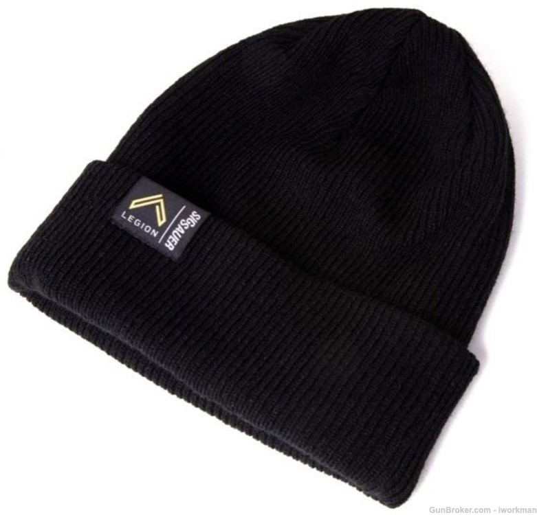 SIG SAUER LEGION BLACK WINTER BEANIE HAT OEM-img-0