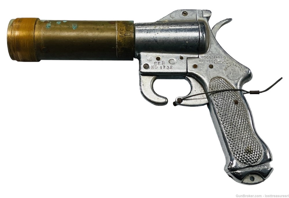 Rare Vintage USCG WWII SKLAR KILGORE Line Thrower Flare Gun COAST GUARD-img-1
