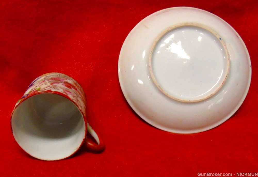 Japanese tea Set WWII era. A beautiful Japanese Three setting of six pieces-img-10