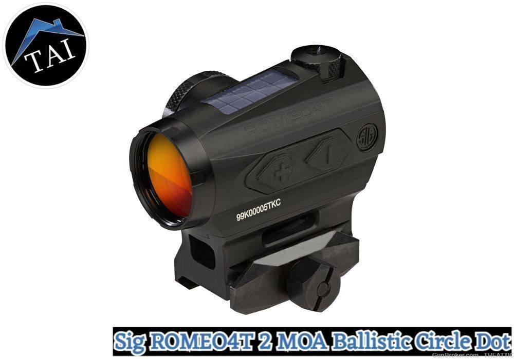 Sig Sauer ROMEO4T 2 MOA Ballistic Circle Dot Red Dot Sight SOR43031-img-0