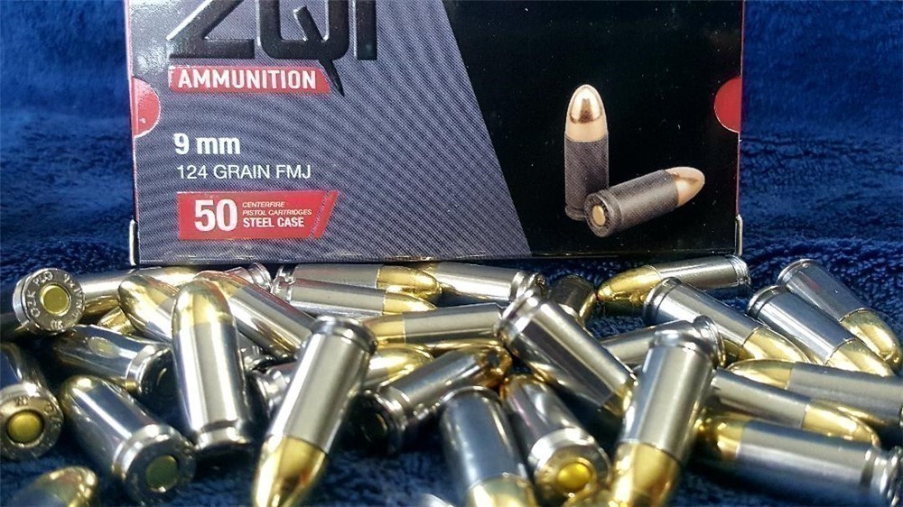 9mm 124GR FMJ ZQI NATO Pistol Ammo 100rds NO CREDIT CARD FEES ..-img-0