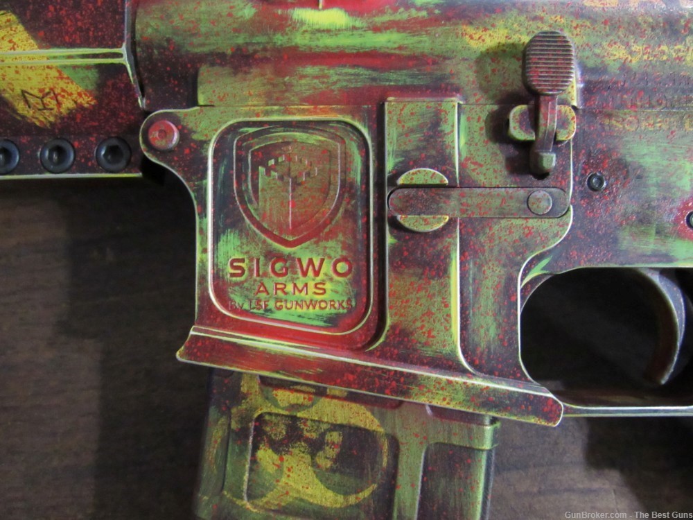 SIGWO Arms Custom Biohazard Theme Cerakote AR-15 5.56 / 223 Remington AR15-img-3