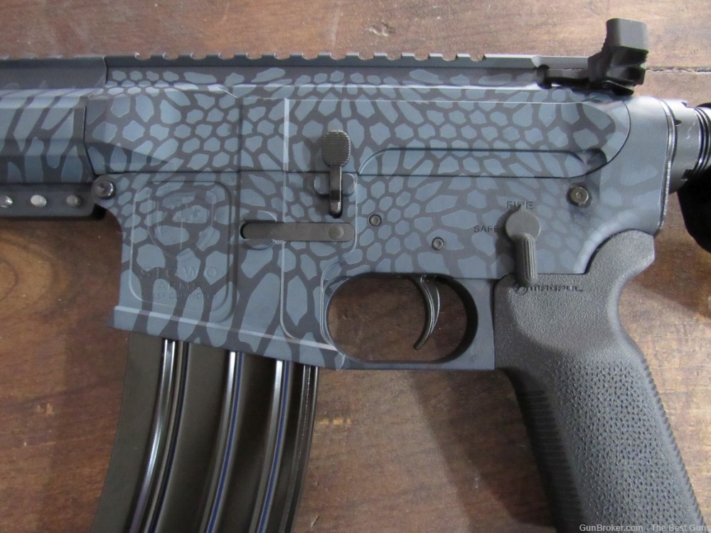 SIGWO ARMS Custom Blue/Gray Kryptek Cerakote AR 15 5.56 / 223 Keymod 16 In-img-2