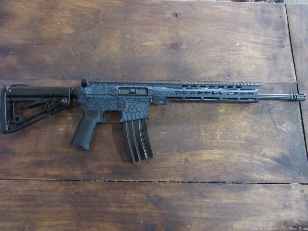 SIGWO ARMS Custom Blue/Gray Kryptek Cerakote AR 15 5.56 / 223 Keymod 16 In-img-5