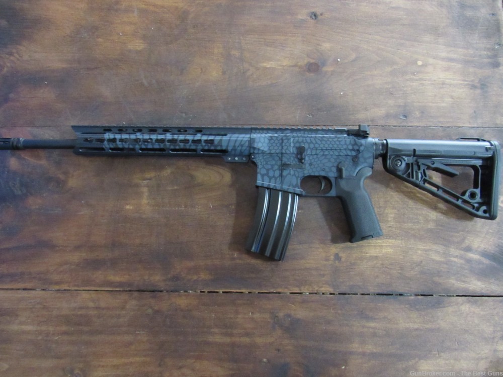 SIGWO ARMS Custom Blue/Gray Kryptek Cerakote AR 15 5.56 / 223 Keymod 16 In-img-0