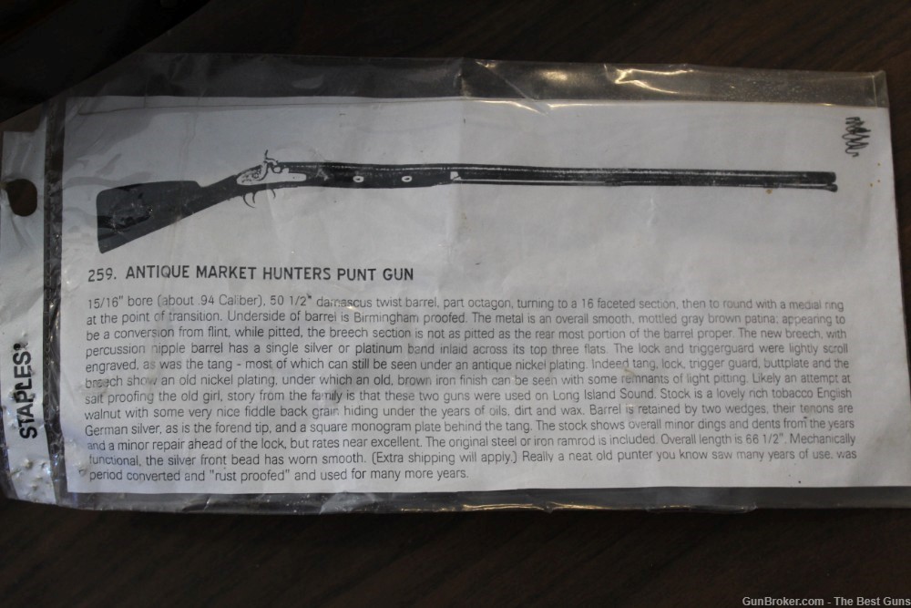 Rare Antique Market Hunters Punt Gun15/16" Bore About .94 Cal 50 1/2" BBL-img-61