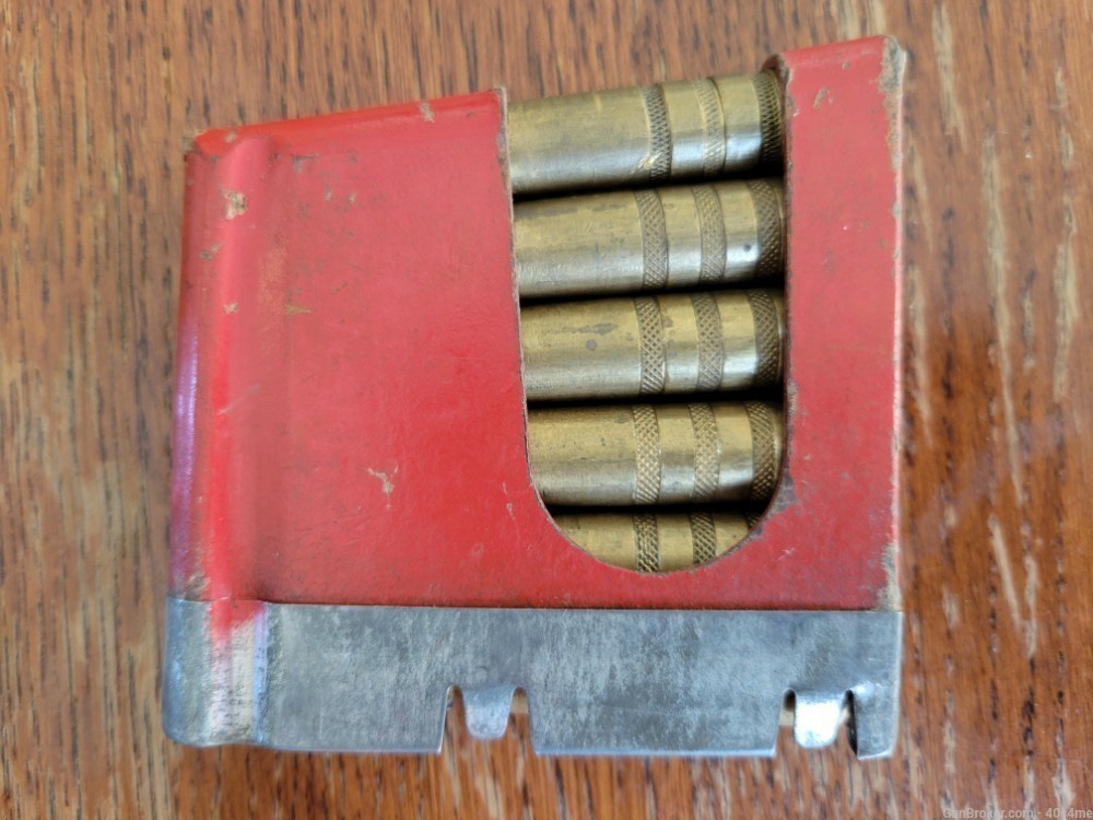 Six Swiss 7.5x55mm practice rounds with stripper clip k31-img-3