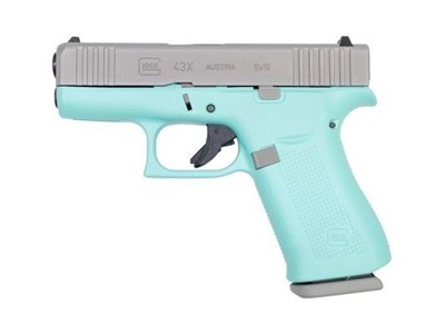 Glock 43X 9mm 3.4" BBL 10+1 Robin's Egg Blue NEW