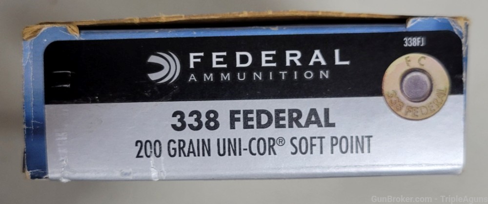 Federal 338 Federal 200gr uni-cor soft point box of 20rds 338fj-img-0