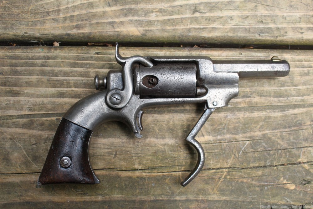Allen & Wheelock Sidehammer Belt Model 5 shot revolver in .28 caliber!  -img-0