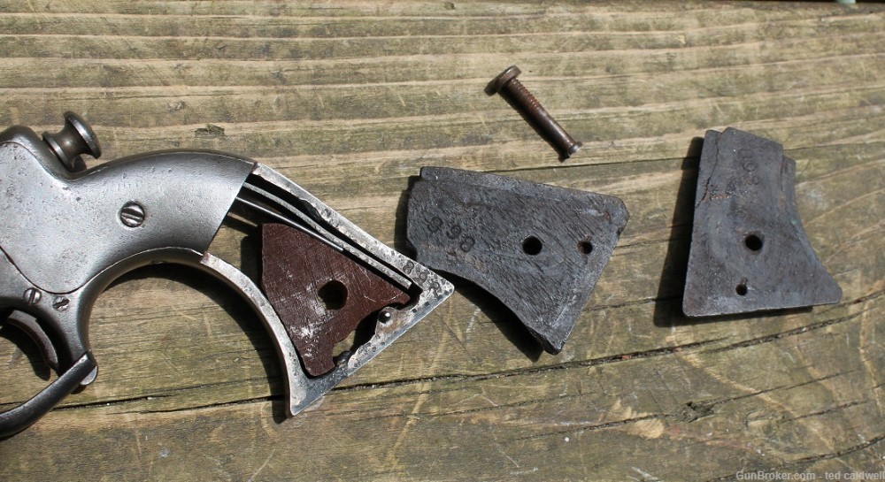 Allen & Wheelock Sidehammer Belt Model 5 shot revolver in .28 caliber!  -img-9