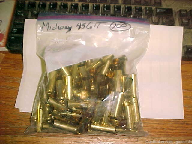 Reloading New Brass 45 Colt with Midway Head Stamp 100 Rounds-img-0
