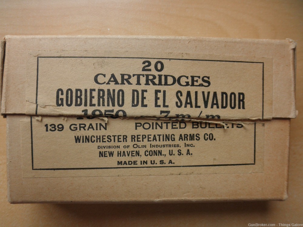 7mm Mauser (7x57mm) Winchester made for El Salvadore 1950.-img-0