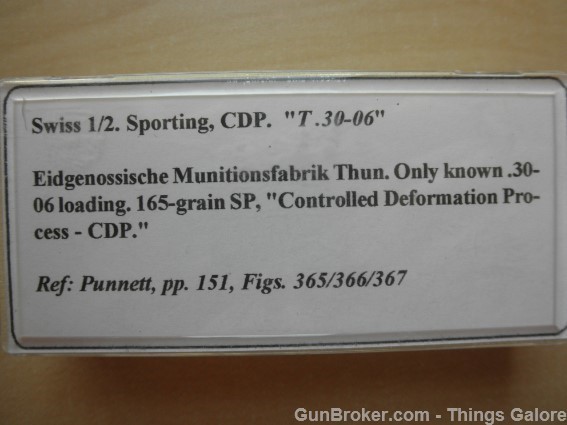 30-06 Swiss Thun headstamped cartridge. Very rare.-img-2